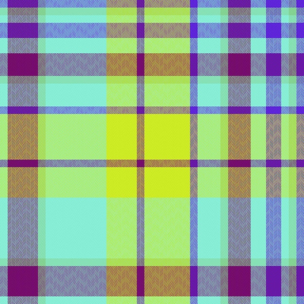 Vector de patrón de cuadros de verificación de textura textil Tartán de tela sin costuras de fondo