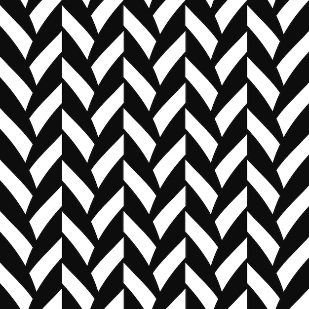 Vector patrón decorativo sin costuras Textura rayada en blanco y negro Fondo monocromo abstracto
