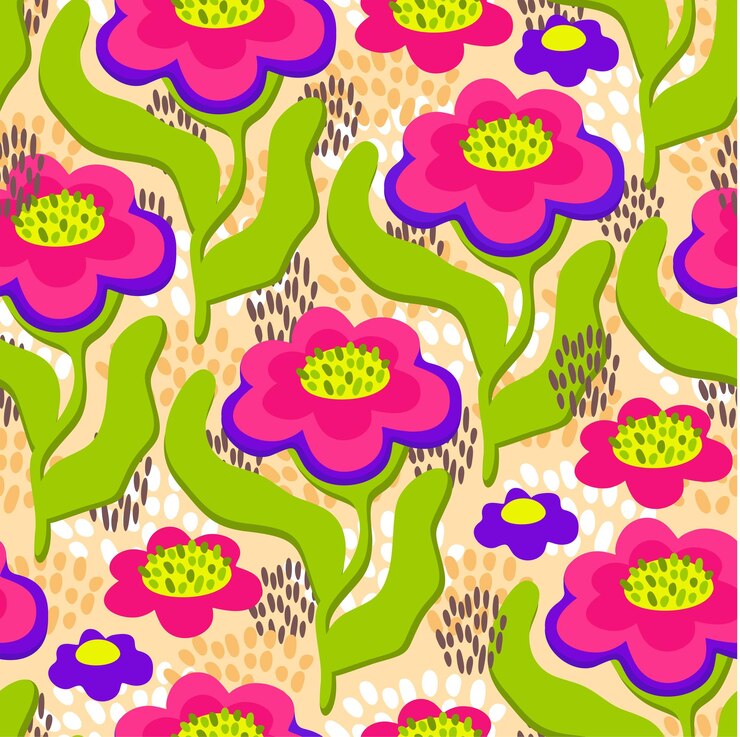 Vector vector patrón decorativo floral abstracto sin fisuras