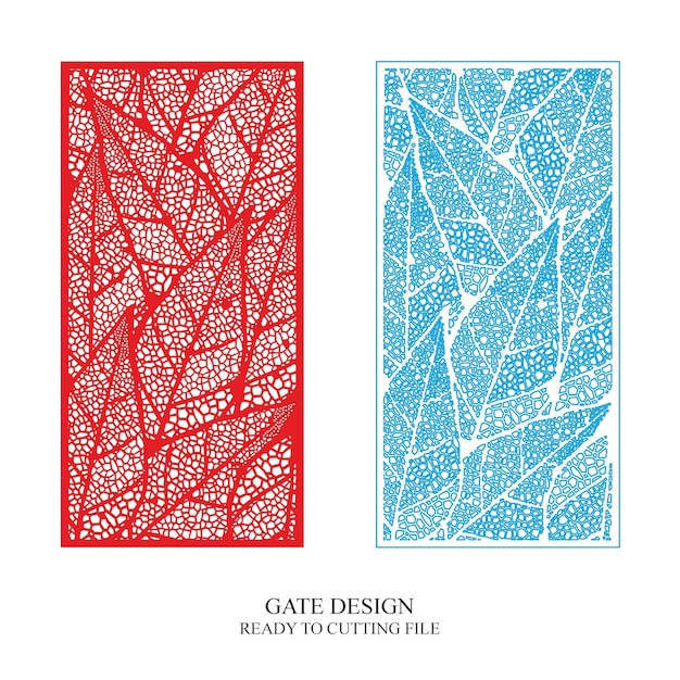 Vector de patrón de diseño de corte por láser de puerta CNC Jali