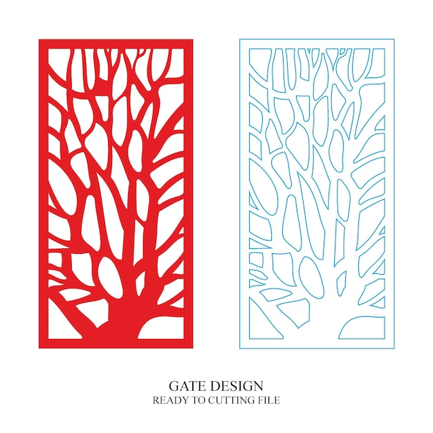 Vector de patrón de diseño de corte por láser de puerta CNC Jali