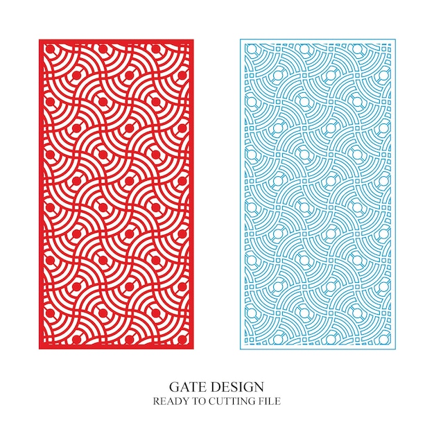 Vector de patrón de diseño de corte por láser de puerta CNC Jali