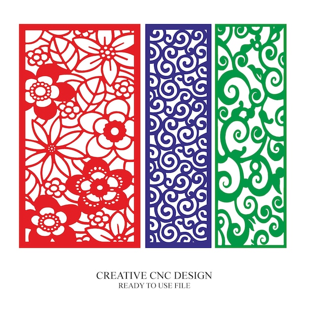 Vector de patrón de diseño de corte por láser de puerta CNC Jali