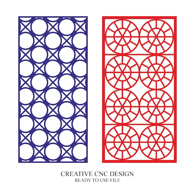 Vector de patrón de diseño de corte por láser de puerta CNC Jali