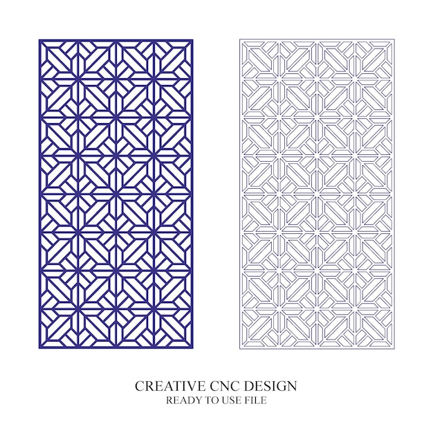 Vector de patrón de diseño de corte por láser de puerta CNC Jali