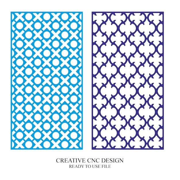 Vector de patrón de diseño de corte por láser de puerta CNC Jali