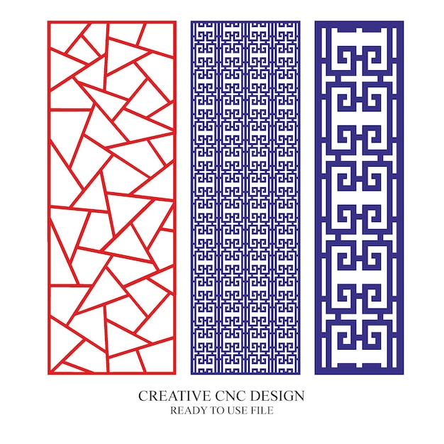 Vector de patrón de diseño de corte por láser de puerta CNC Jali