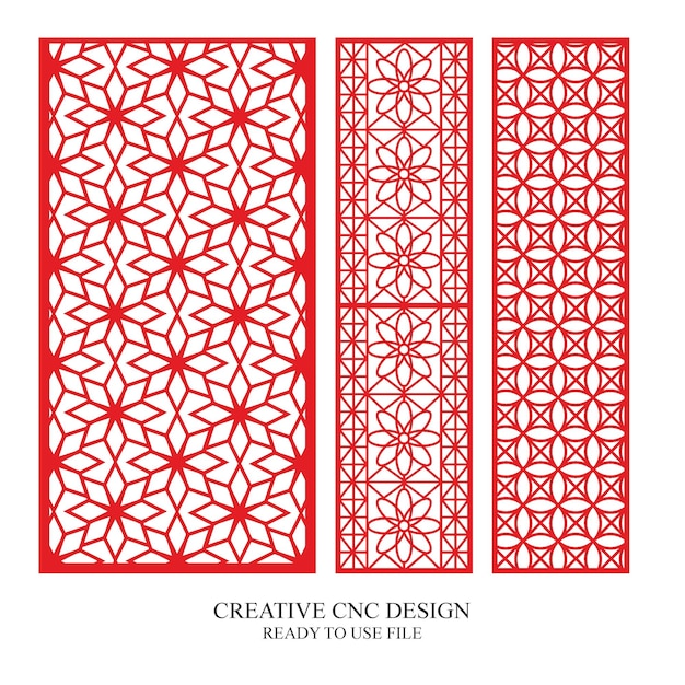 Vector de patrón de diseño de corte por láser de puerta CNC Jali