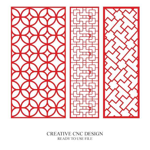 Vector de patrón de diseño de corte por láser de puerta CNC Jali