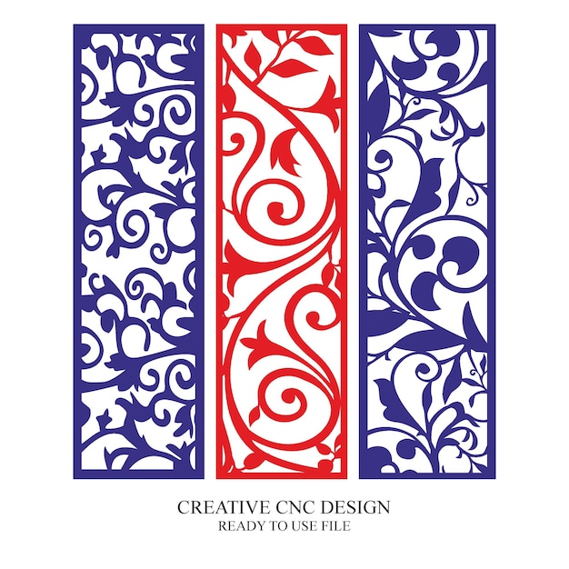 Vector de patrón de diseño de corte por láser de puerta CNC Jali