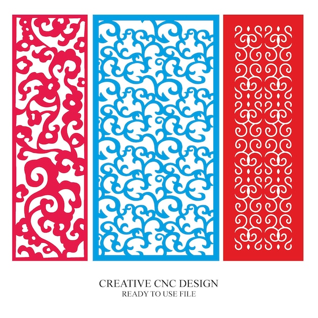 Vector de patrón de diseño de corte por láser de puerta CNC Jali