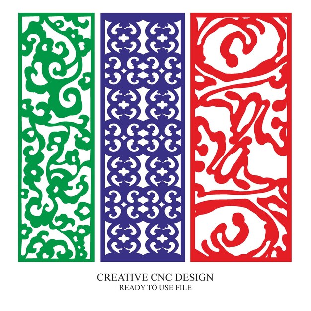 Vector de patrón de diseño de corte por láser de puerta CNC Jali