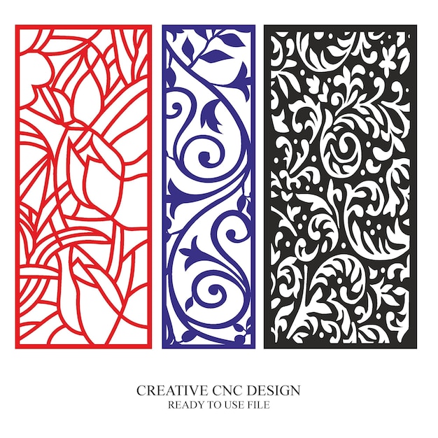 Vector de patrón de diseño de corte por láser de puerta CNC Jali