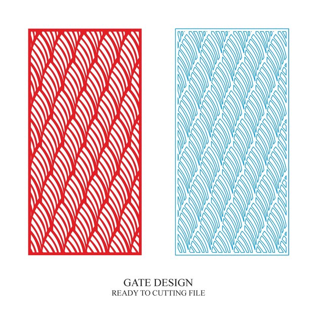 Vector de patrón de diseño de corte por láser de puerta CNC Jali