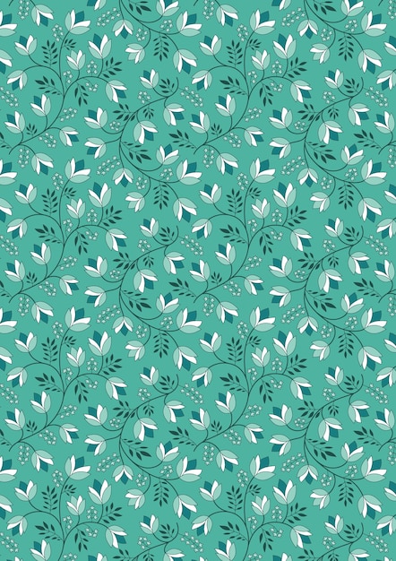 Vector y patrón de diseño floral textil