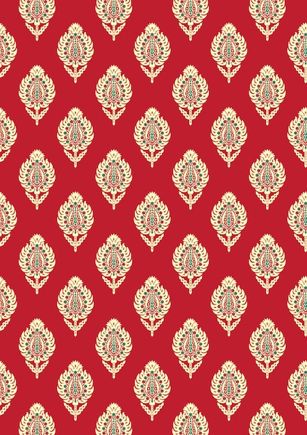 Vector y patrón de diseño floral textil