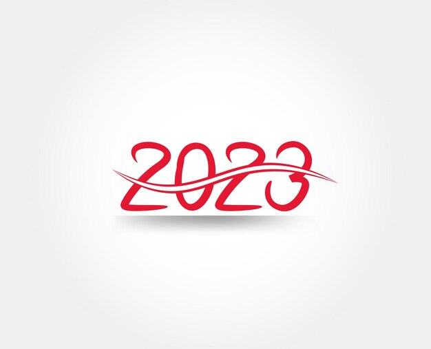 Vector vector de patrón de diseño de tipografía de texto de año nuevo 2023