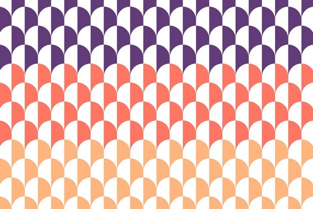 Vector de patrón de escala de pescado vieira japonesa púrpura rojo naranja y blanco moderno