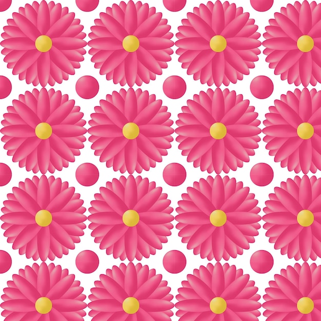 vector de patrón de flor rosa