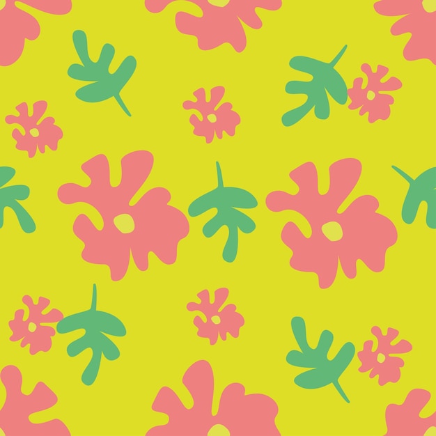 Vector de patrón floral blanco en el fondo azul
