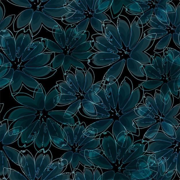 vector patrón floral patrón floral transparente fondo transparente