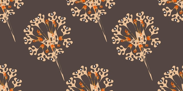 Vector patrón floral transparente moderno