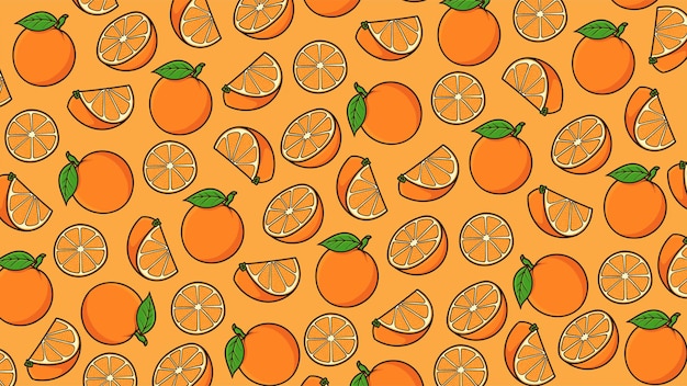 Vector de patrón de fondo naranja aislado