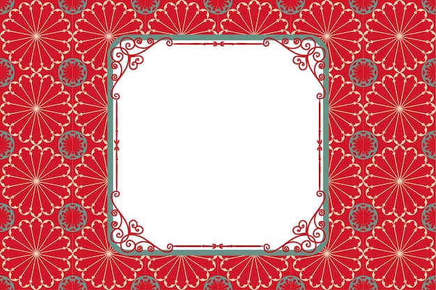 Vector de patrón de fondo de papel tapiz de impresión de diseño de patrón de tarjeta verde rojo