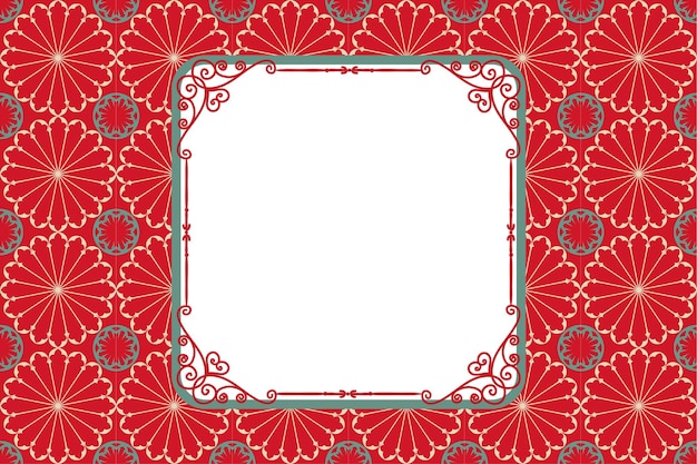 Vector de patrón de fondo de papel tapiz de impresión de diseño de patrón de tarjeta verde rojo