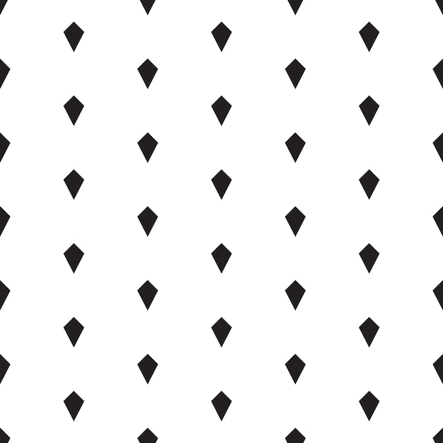 Vector de patrón de forma de cometa doodle sin costuras en blanco y negro ilustración de fondo abstracto