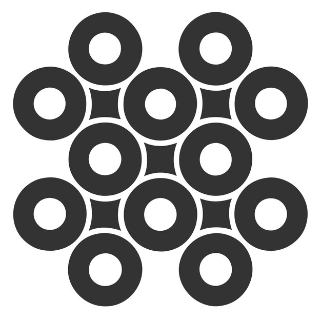 Vector de patrón de formas y círculos interconectados minimalistas para fondos