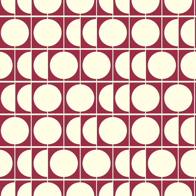 Vector patrón geométrico sin fin compuesto por círculos y líneas. El azulejo gráfico con textura ornamental se puede utilizar en textiles y diseño.
