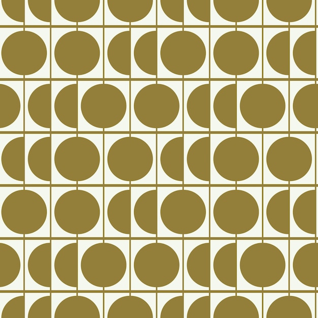 Vector patrón geométrico sin fin compuesto por círculos y líneas. El azulejo gráfico con textura ornamental se puede utilizar en textiles y diseño.