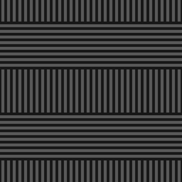 Vector patrón geométrico simple sin costuras textura rayada gris oscuro Fondo lineal sin fin
