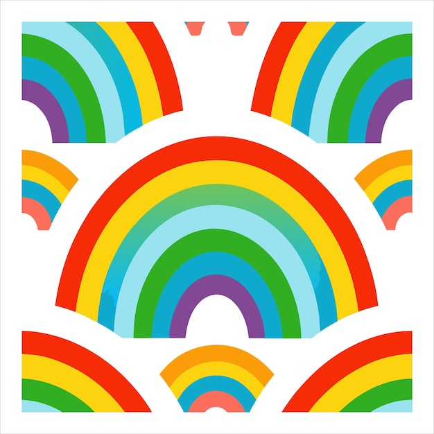 Vector de patrón irregular de arco iris sin costuras con efecto de gradiente