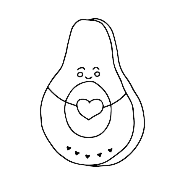 Vector patrón lindo aguacate con corazones Fondo para sitios web de papelería embalaje y tarjetas de invitación