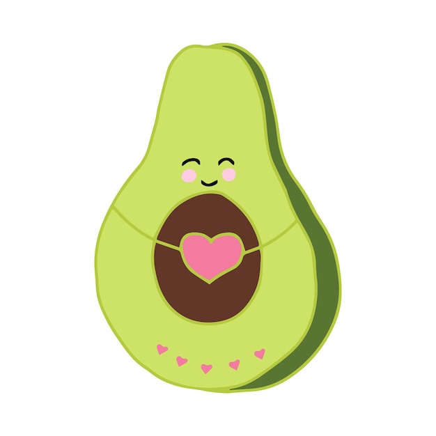 Vector vector patrón lindo aguacate con corazones fondo para sitios web de papelería embalaje y tarjetas de invitación