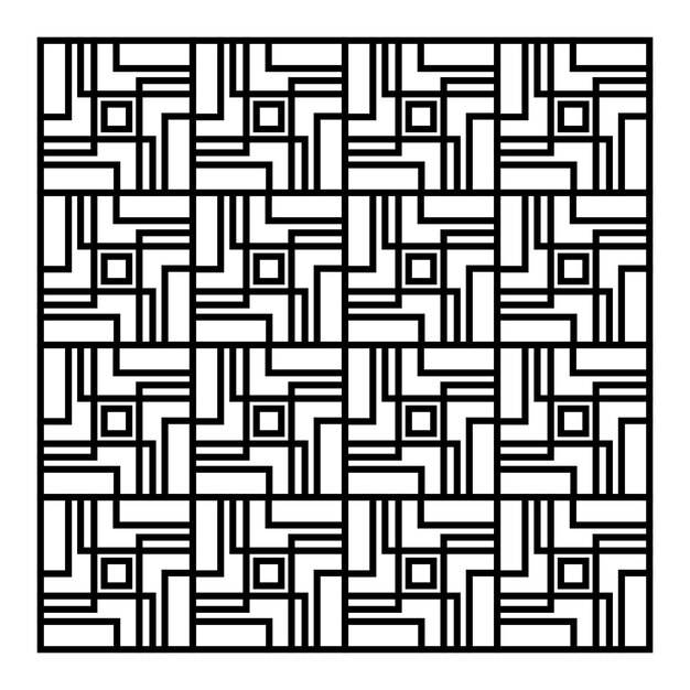 vector de patrón de línea negra abstracto