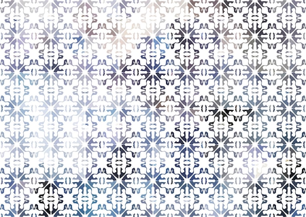 Vector patrón de mosaico floral gris y marrón