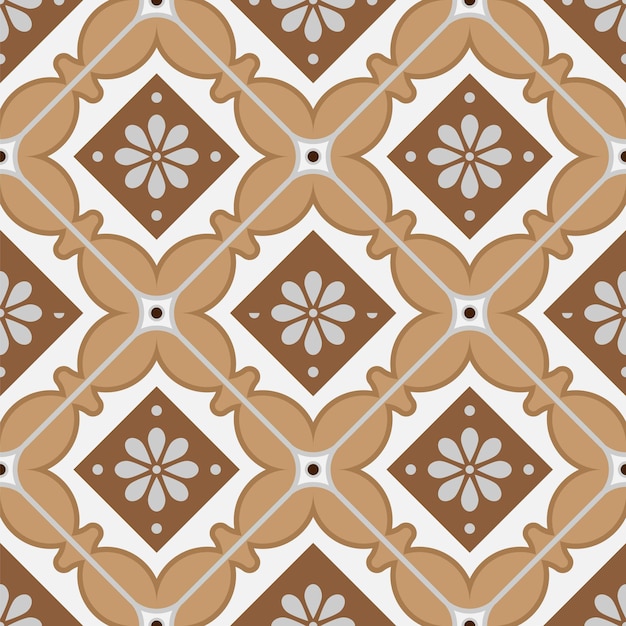 Vector de patrón de mosaico floral