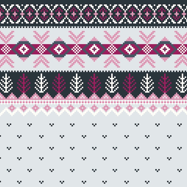 Vector patrón de Navidad fondos de punto Navidad invierno textura punto suéter de impresión sin costuras