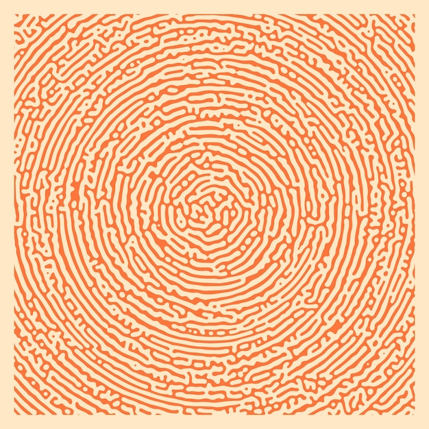 Vector de patrón orgánico circular abstracto en estilo vintage