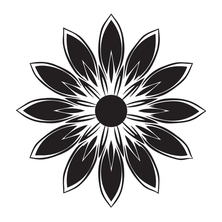 Vector de patrón de ornamento redondo de ilustración de mandala