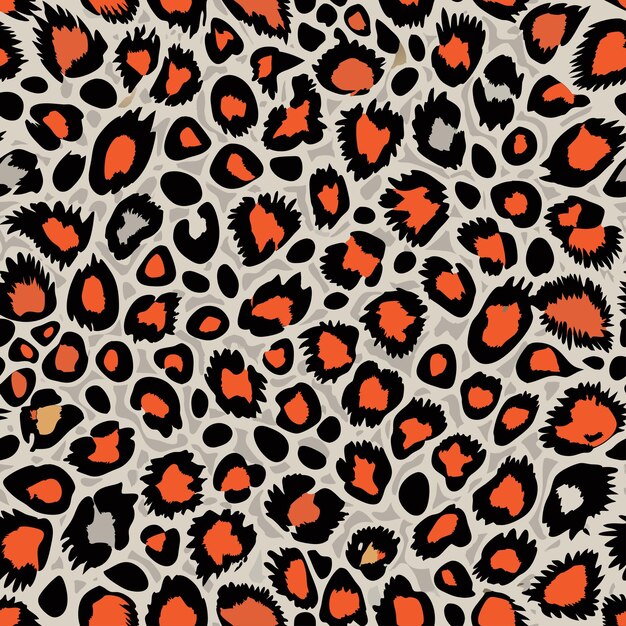 Vector patrón de piel de animal leopardo