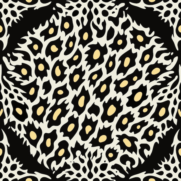 Vector patrón de piel de animal leopardo