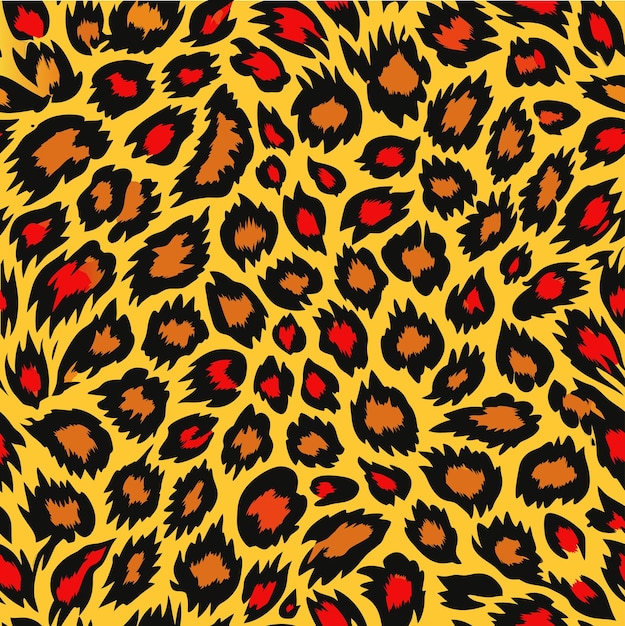 Vector patrón de piel de animal leopardo