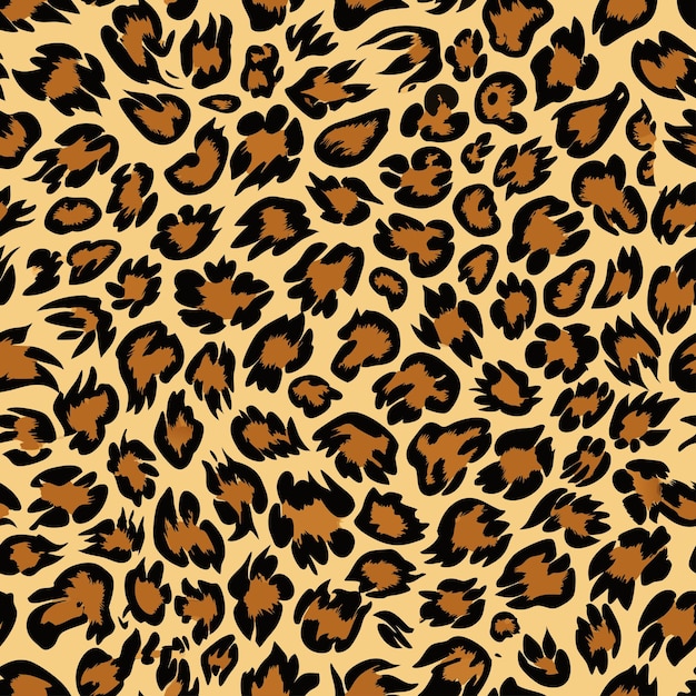 Vector patrón de piel de animal leopardo