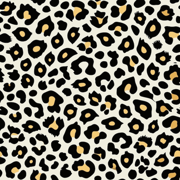 Vector patrón de piel de animal leopardo