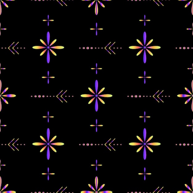 Vector de patrón de puntos esotérico sin costuras de patrón holográfico