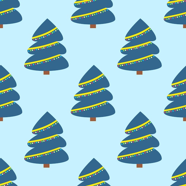 Vector sin patrón de simple árbol de navidad esponjoso como símbolo de feliz año nuevo feliz navidad ...